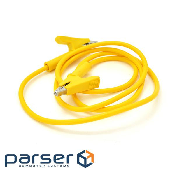 З&apos,єднувальні дроти з зажимами АКБ, довжина 1м, провід мідний 1.0 мм2, YELLOW (J70036 YELLOW) 2, YELLOW (J70036 YELLOW)