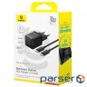 Зарядний пристрій Baseus 1xUSB-C 30W + 1xUSB + cable USB-C to USB-C 60W 1.0m (P1011160A113-01)