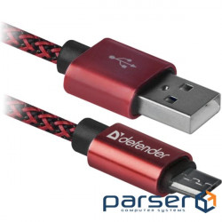 Date cable USB 2.0 AM to Micro 5P 1.0m USB08-03T red Defender (87801)