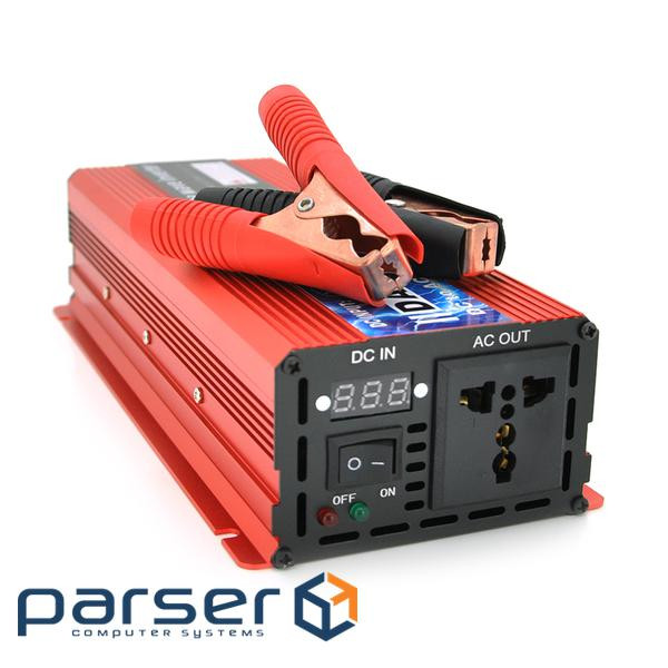 Інвертор напруги DA-2200M (DC:1100W), 12 / 220V з апроксимованою синусоїдою, 1 універсал (KY-2200YZ) (KY-2200YZ)