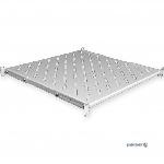 Полка 19 "4 точки крепл., 450мм глиб., Перфорована, т.м.1.5мм, сіра (UA-SH4-450G)