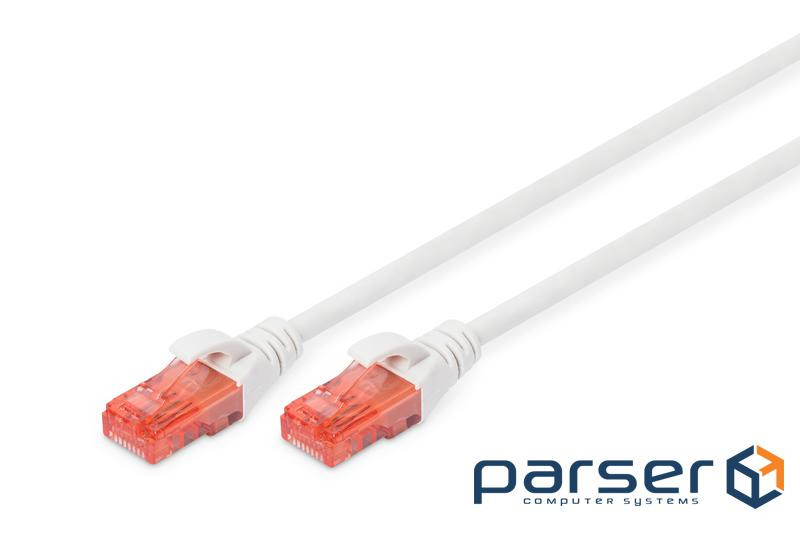 Патч-корд DIGITUS CAT 6 UTP, 2м, AWG 26/7, Cu, LSZH, білий (DK-1617-020/WH) (DK-1617-020/WH)