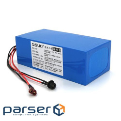 Акумуляторна батарея літієва QiSuo 36V 15A з елементами Li-ion 18650, DC: 5.5x2.1мама + ро (QS-3615) (QS-3615)