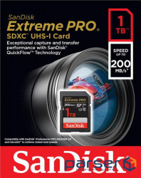 Memory card SanDisk 1TB SD class 10 UHS-I U3 V30 Extreme PRO (SDSDXXD-1T00-GN4IN)