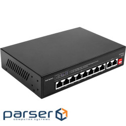PoE комутатор 8 каналів 1000 Мбіт/с + 2G uplink (TV993574)