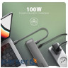 Хаб концентратор AXAGON HMC-10HLS USB-C 5Гбіт/с 9in1 hub, сірий
