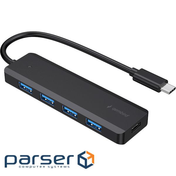 USB hub GEMBIRD USB-C to 4xUSB3.1, USB-C PD (UHB-CM-U3P4P-01)