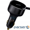 Автомобільний зарядний пристрій BASEUS Enjoyment Retractable 2-in-1 C+L 30W Black w/2 (CGTX000001)