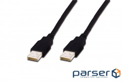 Дата кабель USB 2.0 AM/AM 1.8m Digitus (AK-300100-018-S)