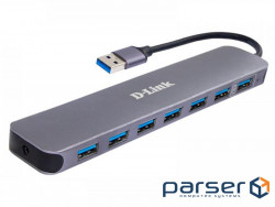 Концентратор USB3.0 D-Link DUB-1370/B2A Black 7х USB3.0