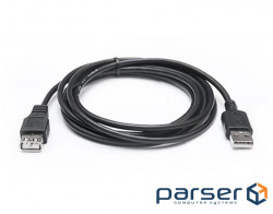 Date cable USB 2.0 AM/AF 2.0m Pro black REAL-EL (EL123500028)