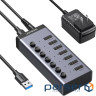 Концентратор Ugreen USB 3.0 to 7xUSB 3.0 with power supply CM481 gray (90307)