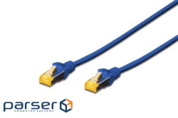 Патч-корд DIGITUS CAT 6a S-FTP, 5м, AWG 26/7 синього кольору ( (DK-1644-A-050/B)