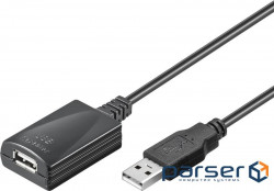 Подовжувач пристроїв активн USB2.0 A M/F (Active) 5.0m,AWG24+28 каскад 4x 2xShielded,чо (75.06.8876) (75.06.8876)