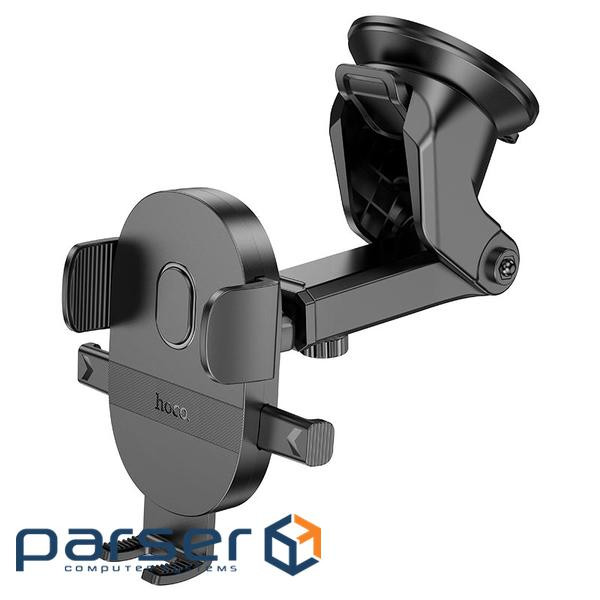 Автоутримувач HOCO H19, кріплення на торпеду, затискач 55-85мм, Black, Box , Black, Box