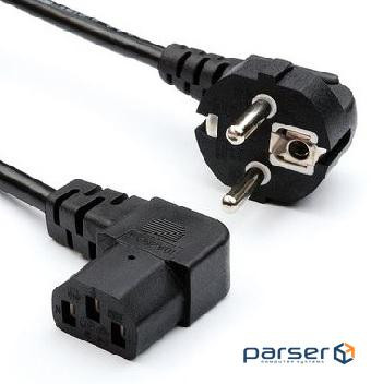 Кабель живлення Schuko кутовий PC-186A CEE7/17-C13, 1.8M, 0.75mm (PC-186A CEE7/17-C13-CCA18)