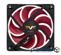 Вентилятор 120 мм, Frime 120x120x25мм 4Pin+Molex 2000rpm FD Bearing Black/Red (FRF120HB20PWM)