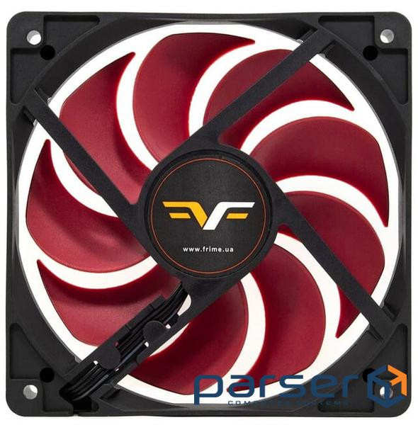 Fan 120mm, Frime 120x120x25mm 4Pin+Molex 2000rpm FD Bearing Black/Red (FRF120HB20PWM)