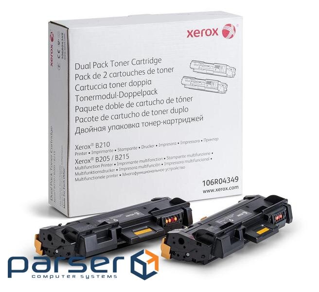 Тонер-картридж Xerox B205/B210/B215 Black 2x3K (106R04349)