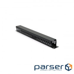Cable organizer 19'' 1U/24Port with cover, metal housing Voltronic (26001)