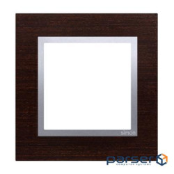 Рамка Premium NATURE 1x, дерево серебряное венге (DRN1/84)