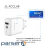 Зарядний пристрій ACCLAB AL-TC220 (1xUSB, 1xType-C) (1283126556494)