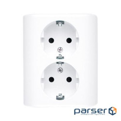 Розетка электрическая Premium накладная двойная Schuko, белый (EGSZ2PZ/11)