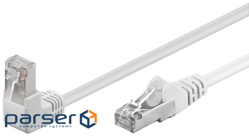 Патч-корд неекранований RJ45 FTP5e 0.5m,patch D=5.4mm AWG26 1x90ё Gold,білий (75.09.4177-10) (75.09.4177-10)