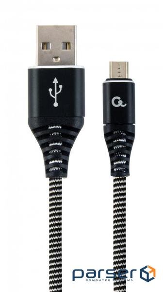 Дата кабель USB 2.0 Micro 5P to AM Cablexpert (CC-USB2B-AMmBM-2M-BW)
