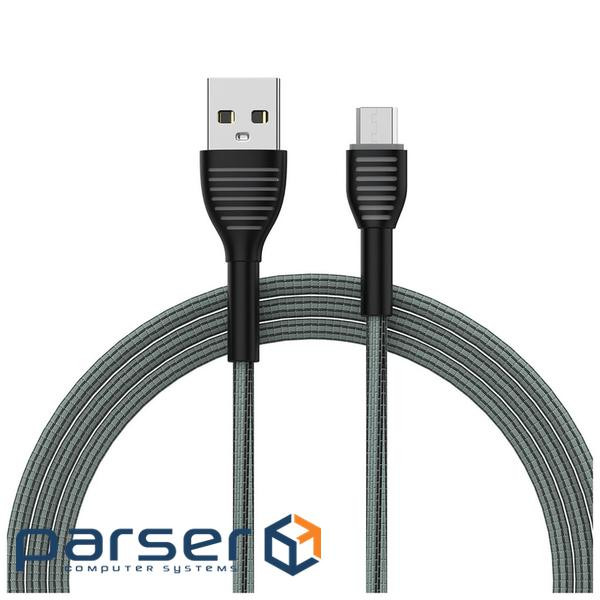 Дата кабель USB 2.0 AM to Micro 5P 1.0m ColorWay (CW-CBUM041-GR)