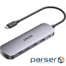 USB-Хаб/Док-станція ANKER Nano USB-C Hub 7-in-1, PD in 100W, 4K HDMI, 2xUSB-A, USB-C, SD (A83D2HA1)