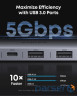 USB-Хаб/Док-станція ANKER Nano USB-C Hub 7-in-1, PD in 100W, 4K HDMI, 2xUSB-A, USB-C, SD (A83D2HA1)