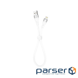 Дата кабель USB 2.0 AM to Lightning 0.25m 2.4A white XO (XO-NB179-BK)