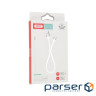 Дата кабель USB 2.0 AM to Lightning 0.25m 2.4A white XO (XO-NB179-BK)