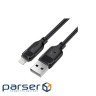 Дата кабель USB 2.0 AM to Lightning 1.2m 2.4A TPE black Acefast (6974316286202)