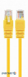 Patch cord Cablexpert 1м UTP, Желтый, 1 м, 5е cat. (PP12-1M/Y)
