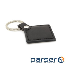 Безконтактний брелок ID Em-Marine 125 КГц (TK4100) у шкіряному чохлі, колір чорни (ТK4100 Ромб) )