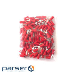 Наконечник вилковий з ізоляцією латунний луджений SV 1.25-4 0.5-1.5мм.кв під болт 4 100шт (086168)