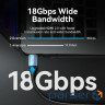 Кабель мультимедійний HDMI M to HDMI M 3.0m V2.0 4K60Hz aluminum alloy blue Vention (ALHSI)