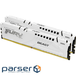Модуль пам'яті KINGSTON FURY Beast White DDR5 6400MHz 64GB Kit 2x32GB (KF564C32BWK2-64)