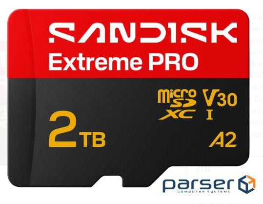 SanDisk 2TB Extreme PRO microSDXC UHS-I Card with Adapter, EAN: 619659209032 (SDSQXCD-2T00-GN6MA)