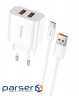 Зарядний пристрій Foneng EU45 Dual USB Charger (2USBх2.4A) White (EU45-CH-TC) + кабель USB