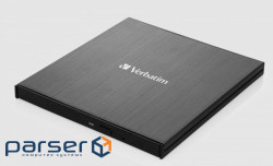 Зовнішній оптичний привід Verbatim CD/DVD+-RW WRITER USB 3.2 Gen 1/ USB-C (43886)