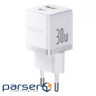 Wall Charger Baseus Palm Fast Charger Type-C+USB 30W (With Cable Type-C to Type-C (P1011160A213-01)