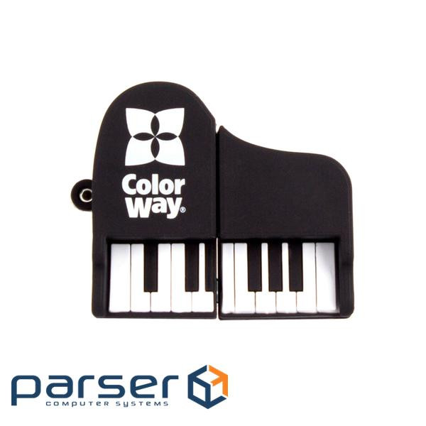 Флеш накопичувач USB 32Gb ColorWay "Piano", Black, USB 3.0 (CW-USBPO32)