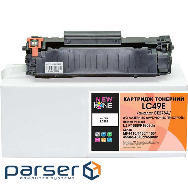 NewTone cartridge for HP LJ P1566/1608, Canon 728 analogue CE278A (LC49E)