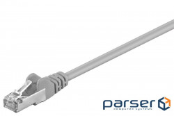 Патч-корд ФОЛЬГОВАНИХ RJ45 FTP5e 0.25m,patch AWG26 D=5.5mm Gold Protect,сірий (75.06.8618-10)