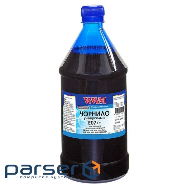 Чорнило WWM Epson Stylus Universal C42/C48/C62 1000г Cyan (E07/C-4)