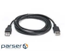 Date cable USB 2.0 AM/AF 3.0m Pro black REAL-EL (EL123500029)