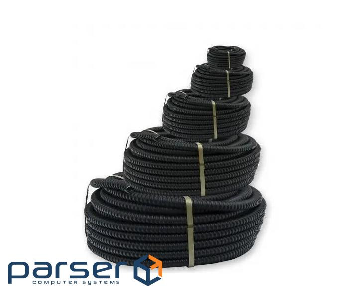 Металорукав, D26 мм, оцинкований ізольованій (ПВХ) чорний, 25 м (РЗЦІ-26Ч)